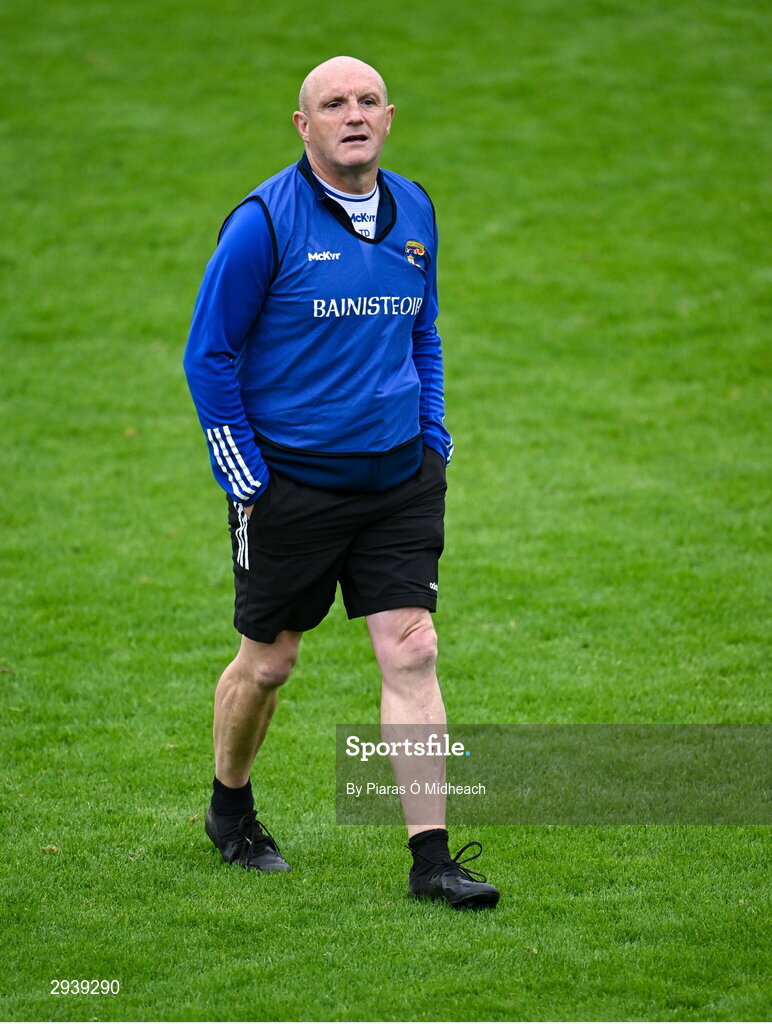 8 September 2024; St Vincent's manager Tony Dunne before the Dublin County Senior 1 Club Football Championship Group 4 match between Skerries Harps and St Vincent's at Parnell Park in Dublin. Photo by Piaras Ó Mídheach/Sportsfile