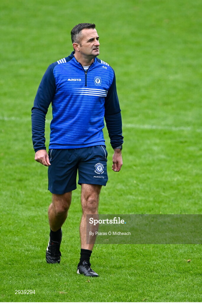 8 September 2024; Skerries Harps manager Anthony Malone before the Dublin County Senior 1 Club Football Championship Group 4 match between Skerries Harps and St Vincent's at Parnell Park in Dublin. Photo by Piaras Ó Mídheach/Sportsfile