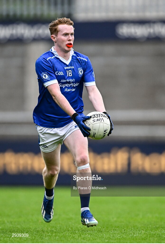 8 September 2024; Cillian Emmett of Skerries Harps during the Dublin County Senior 1 Club Football Championship Group 4 match between Skerries Harps and St Vincent's at Parnell Park in Dublin. Photo by Piaras Ó Mídheach/Sportsfile