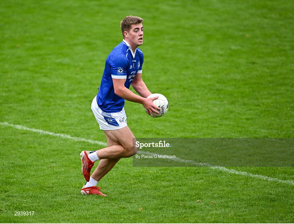 8 September 2024; Greg McEneaney of Skerries Harps during the Dublin County Senior 1 Club Football Championship Group 4 match between Skerries Harps and St Vincent's at Parnell Park in Dublin. Photo by Piaras Ó Mídheach/Sportsfile