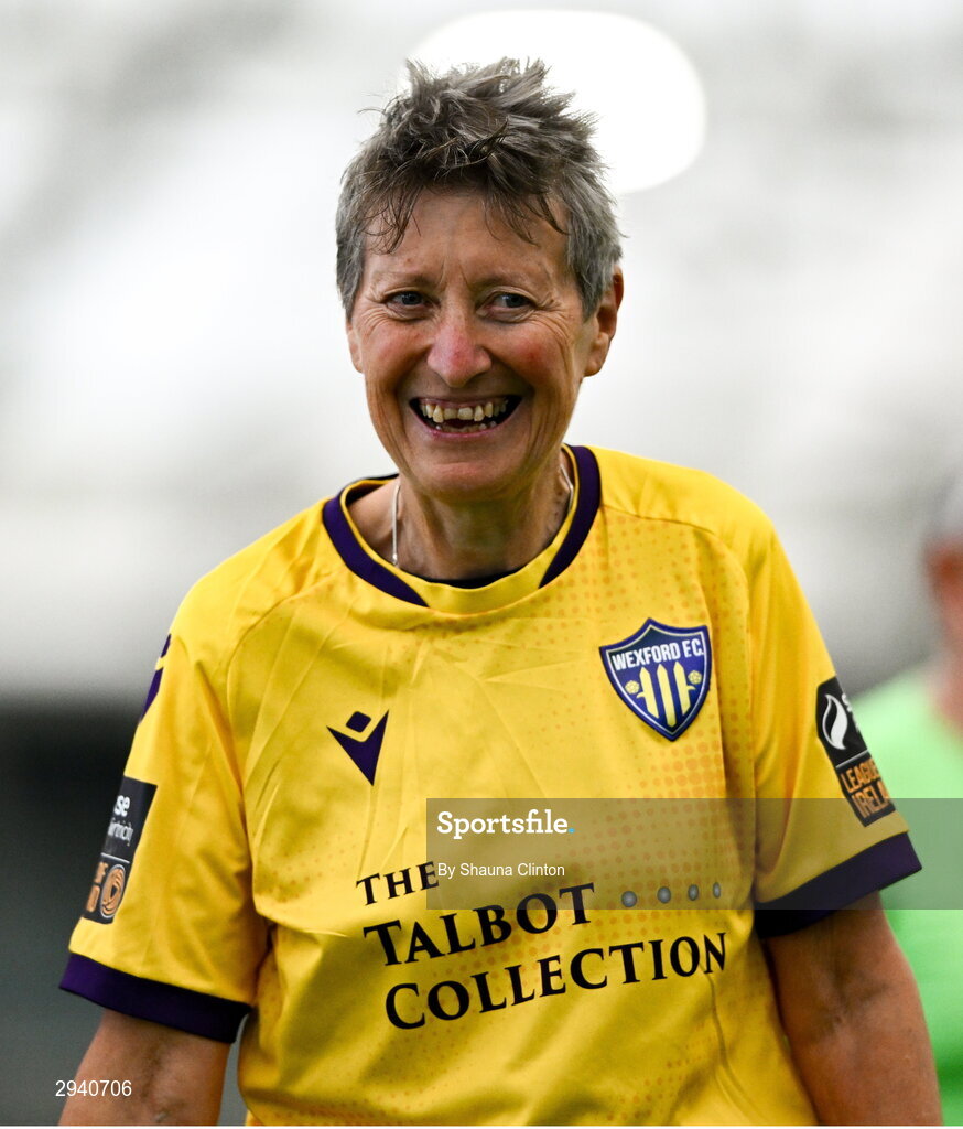 14 September 2024; Cecilia Amaelia of Wexford during the League of Ireland Walking Football Festival 2024 at the National Sports Indoor Centre in Dublin. Photo by Shauna Clinton/Sportsfile