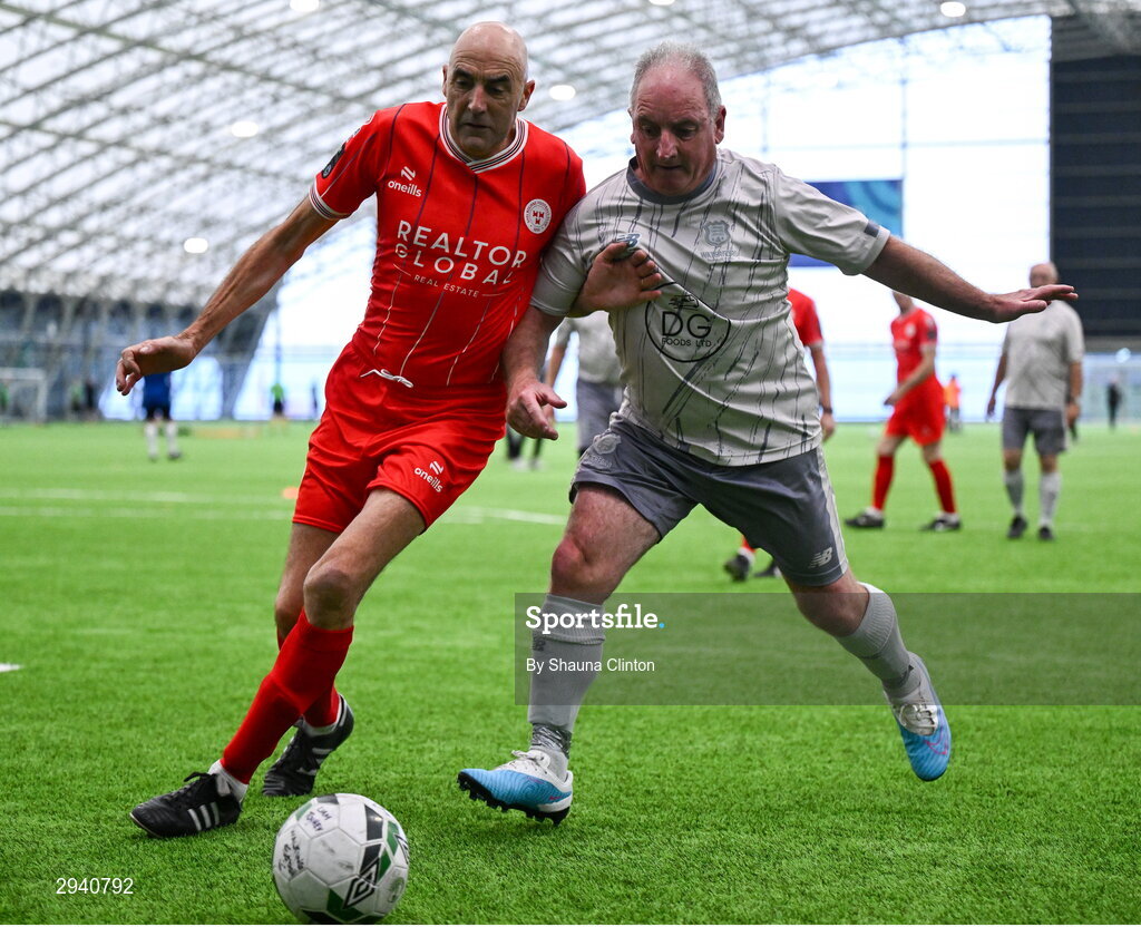 14 September 2024; Frank Darby of Shelbourne during the League of Ireland Walking Football Festival 2024 at the National Sports Indoor Centre in Dublin. Photo by Shauna Clinton/Sportsfile
