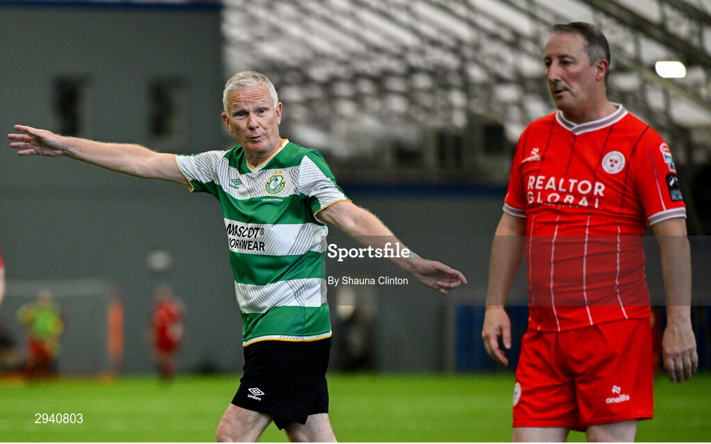 14 September 2024; Mick Crosbie of Shamrock Rovers during the League of Ireland Walking Football Festival 2024 at the National Sports Indoor Centre in Dublin. Photo by Shauna Clinton/Sportsfile