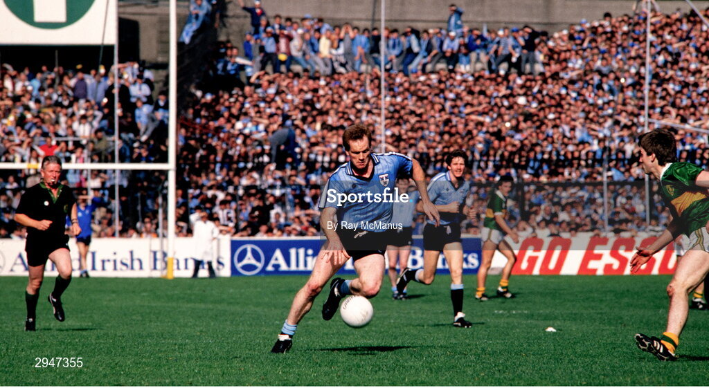 22 September 1985; Barney Rock of Dublin in action during the All Ireland Football Championship Final match between Kerry and Dublin at Croke Park, Dublin. Photo by Ray McManus/Sportsfile
