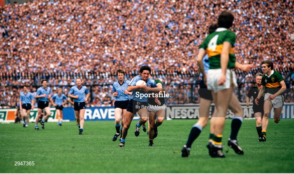 22 September 1985; Tommy Conroy of Dublin in action during the All Ireland Football Championship Final match between Kerry and Dublin at Croke Park, Dublin. Photo by Ray McManus/Sportsfile