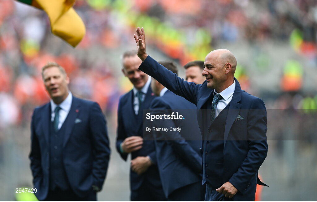 28 July 2024; Paddy Reynolds of the 1999 All-Ireland winning Meath football jubilee team who were honoured before the GAA Football All-Ireland Senior Championship Final match between Armagh and Galway at Croke Park in Dublin.  Photo by Ramsey Cardy/Sportsfile