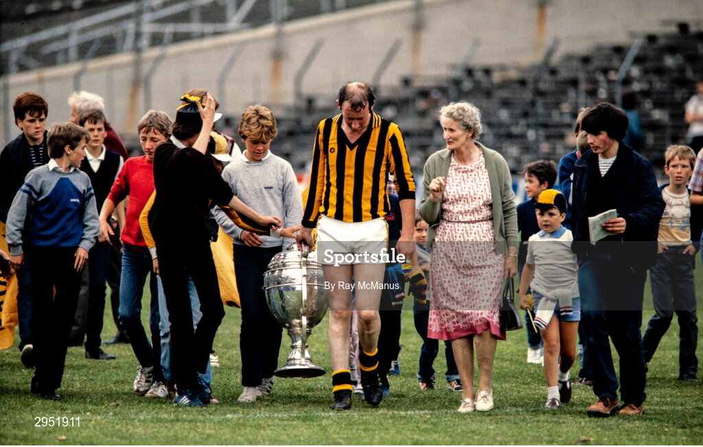 25 July 1982; Kilkenny captain Brian Cody with the Bob O'Keeffe Cup after the Leinster Senior Hurling Championship Final match between Kilkenny and Offaly at Croke Park in Dublin. Photo by Ray McManus/Sportsfile