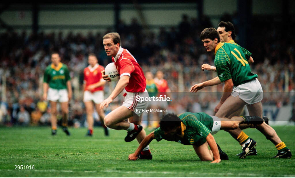 16 September 1990; Larry Tompkins of Cork in action during the All-Ireland Senior Football Championship final between Cork and Meath at Croke Park in Dublin. Photo by Ray McManus/Sportsfile