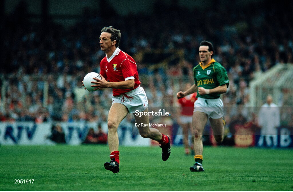 16 September 1990; Conor Counihan of Cork in action against David Beggy of Meath during the All-Ireland Senior Football Championship final between Cork and Meath at Croke Park in Dublin. Photo by Ray McManus/Sportsfile