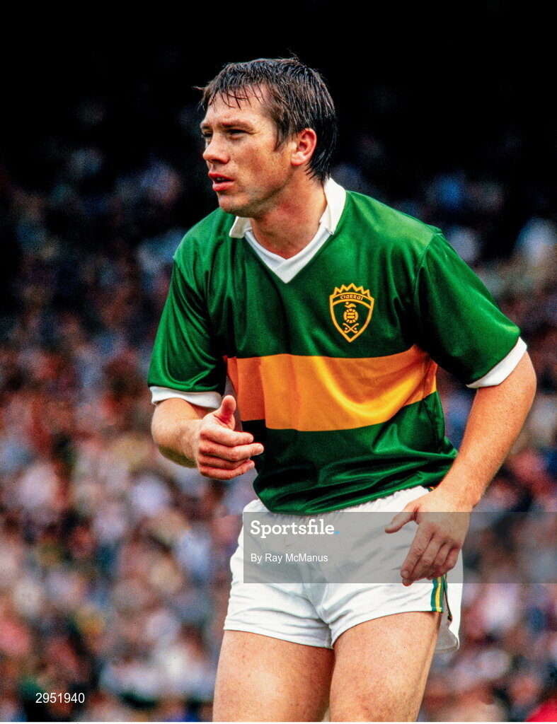 21 July 1985; Páidí Ó Sé of Kerry in action during the Munster Senior Football Championship Final between Cork and Kerry at Páirc Uí Chaoimh in Cork. Photo by Ray McManus/Sportsfile