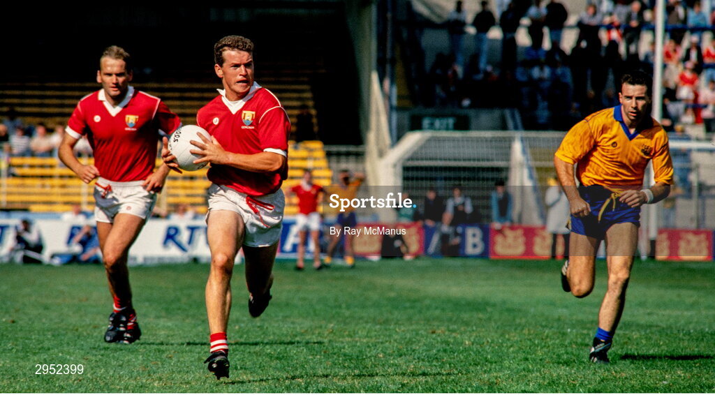 12 August 1990; Paul McGrath of Cork in action during the All-Ireland Senior Football Championship Semi-Final match between Cork and Roscommon at Croke Park in Dublin. Photo by Ray McManus/Sportsfile