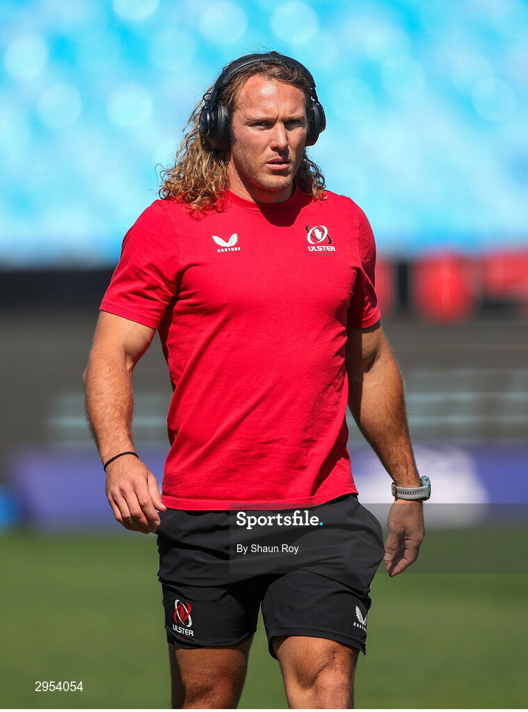 5 October 2024; Werner Kok of Ulster before the United Rugby Championship match between Vodacom Bulls and Ulster at Loftus Versfeld Stadium in Pretoria, South Africa. Photo by Shaun Roy/Sportsfile