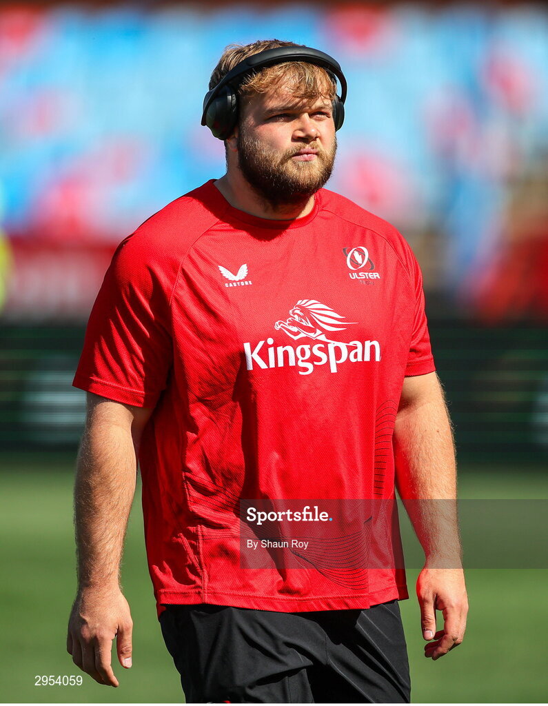 5 October 2024; Corrie Barrett of Ulster before the United Rugby Championship match between Vodacom Bulls and Ulster at Loftus Versfeld Stadium in Pretoria, South Africa. Photo by Shaun Roy/Sportsfile