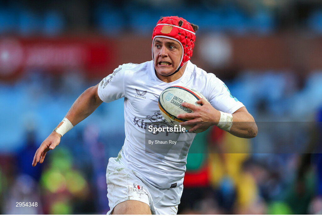 5 October 2024; Mike Lowry of Ulster in action during the United Rugby Championship match between Vodacom Bulls and Ulster at Loftus Versfeld Stadium in Pretoria, South Africa. Photo by Shaun Roy/Sportsfile