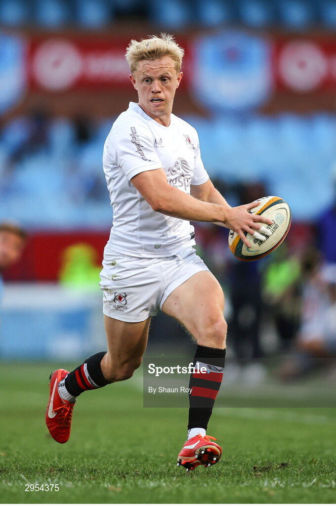 5 October 2024; Dave Shanahan of Ulster in action during the United Rugby Championship match between Vodacom Bulls and Ulster at Loftus Versfeld Stadium in Pretoria, South Africa. Photo by Shaun Roy/Sportsfile