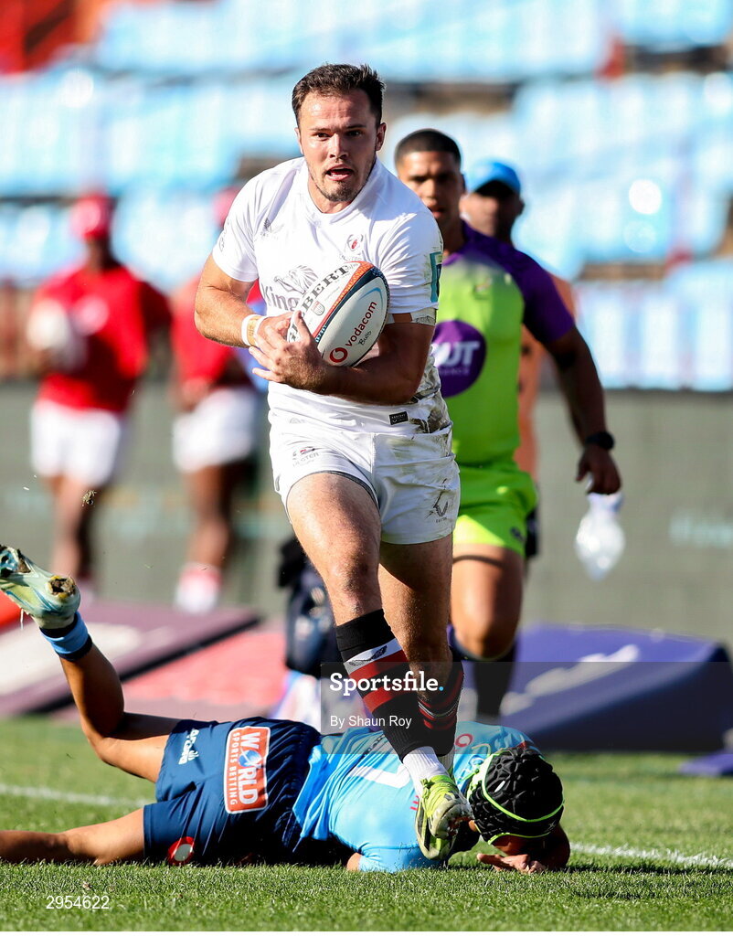 5 October 2024; Jacob Stockdale of Ulster in action during the United Rugby Championship match between Vodacom Bulls and Ulster at Loftus Versfeld Stadium in Pretoria, South Africa. Photo by Shaun Roy/Sportsfile