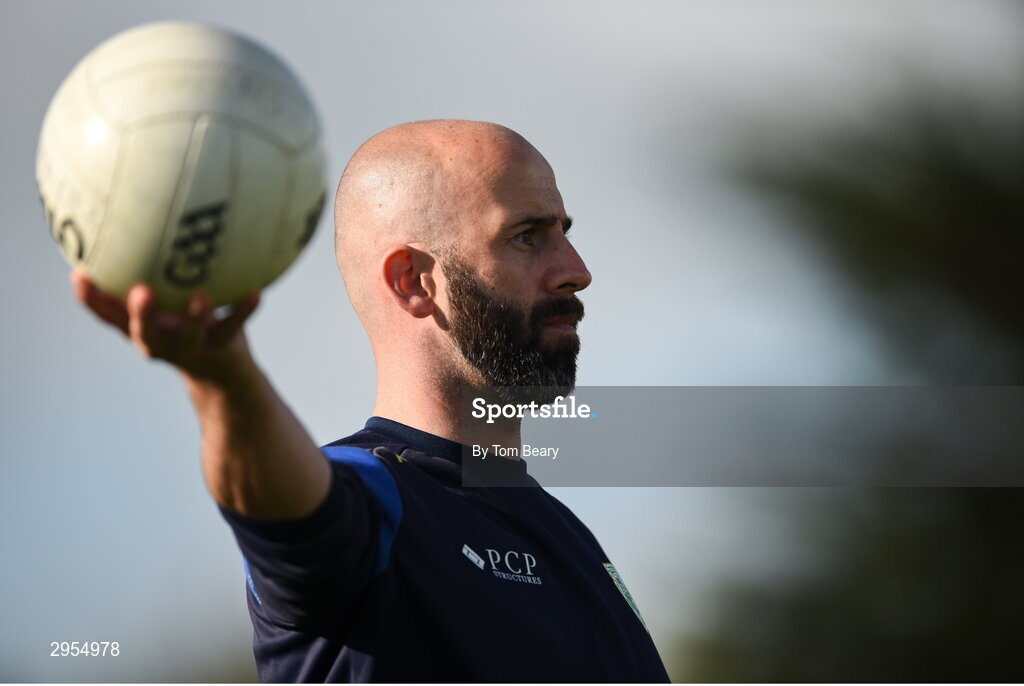 6 October 2024; Rathvilly joint manager Kevin Byrne before the Carlow County Senior Football Championship final match between Rathvilly and Palatine at Netwatch Cullen Park in Carlow. Photo by Tom Beary/Sportsfile