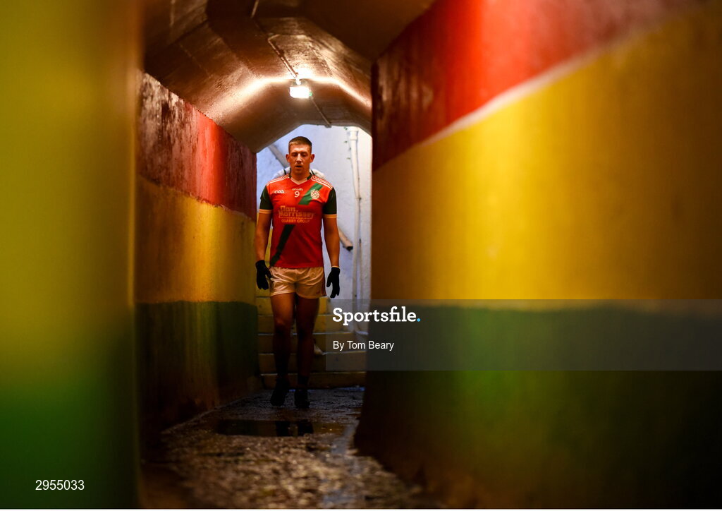 6 October 2024; Jason Kane of Palatine returns to the field for the second half of the Carlow County Senior Football Championship final match between Rathvilly and Palatine at Netwatch Cullen Park in Carlow. Photo by Tom Beary/Sportsfile