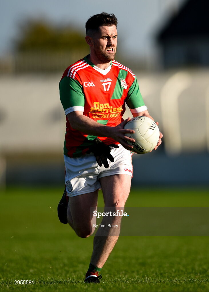 6 October 2024; Stephen Reilly of Palatine during the Carlow County Senior Football Championship final match between Rathvilly and Palatine at Netwatch Cullen Park in Carlow. Photo by Tom Beary/Sportsfile