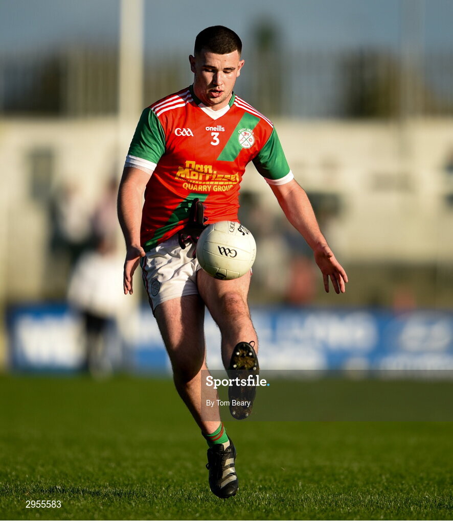 6 October 2024; Cian Cashman of Palatine during the Carlow County Senior Football Championship final match between Rathvilly and Palatine at Netwatch Cullen Park in Carlow. Photo by Tom Beary/Sportsfile