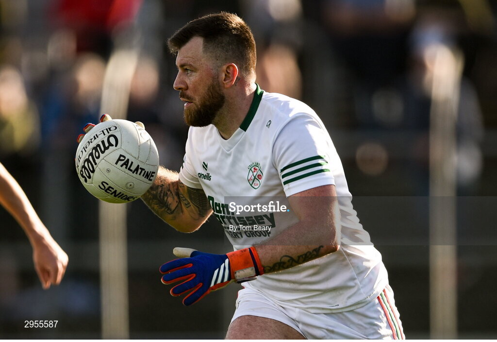 6 October 2024; Palatine goalkeeper Craig Kearney during the Carlow County Senior Football Championship final match between Rathvilly and Palatine at Netwatch Cullen Park in Carlow. Photo by Tom Beary/Sportsfile