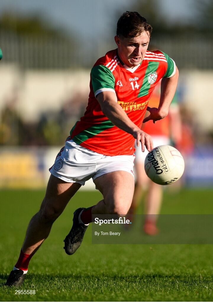6 October 2024; Conor Crowley of Palatine during the Carlow County Senior Football Championship final match between Rathvilly and Palatine at Netwatch Cullen Park in Carlow. Photo by Tom Beary/Sportsfile