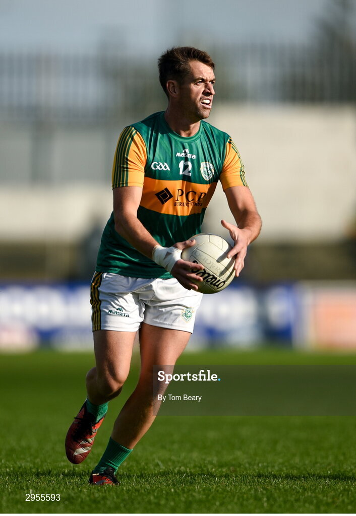6 October 2024; Ed Finnegan of Rathvilly during the Carlow County Senior Football Championship final match between Rathvilly and Palatine at Netwatch Cullen Park in Carlow. Photo by Tom Beary/Sportsfile
