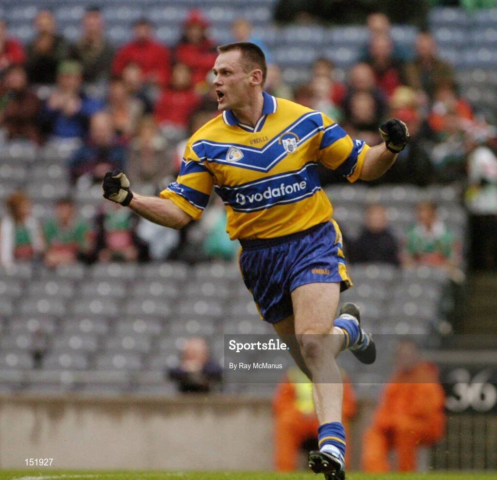 22 August 2004; Odran O'Dwyer, Clare, celebrates scoring a goal. Tommy Murphy Cup Final, Clare v Sligo, Croke Park, Dublin. Picture credit; Ray McManus / SPORTSFILE