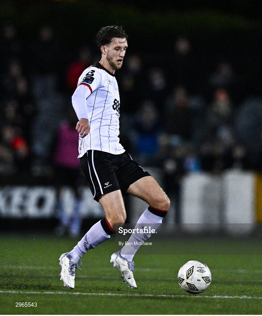 18 October 2024; Koen Oostenbrink of Dundalk during the SSE Airtricity Men's Premier Division match between Dundalk and Derry City at Oriel Park in Dundalk, Louth. Photo by Ben McShane/Sportsfile