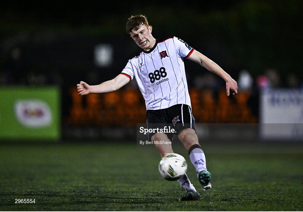 18 October 2024; Sean Keogh of Dundalk during the SSE Airtricity Men's Premier Division match between Dundalk and Derry City at Oriel Park in Dundalk, Louth. Photo by Ben McShane/Sportsfile