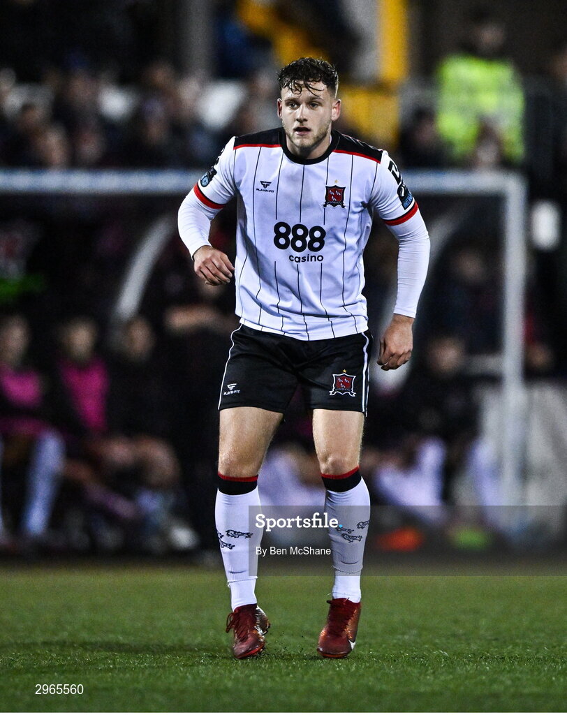 18 October 2024; Jamie Gullan of Dundalk during the SSE Airtricity Men's Premier Division match between Dundalk and Derry City at Oriel Park in Dundalk, Louth. Photo by Ben McShane/Sportsfile