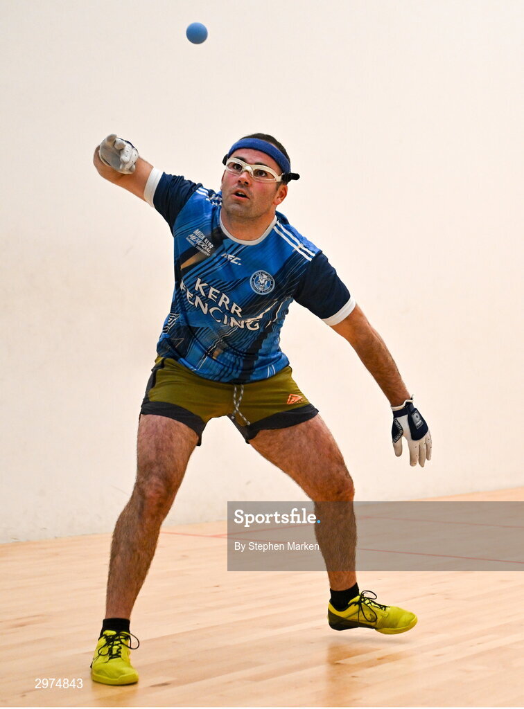 30 October 2024; Peter Funchion of Kells, Kilkenny, in action during the Open Men's round of 16, during day five of the O'Neills.com World 4-Wall Championships at Croke Park in Dublin. Photo by Stephen Marken/Sportsfile