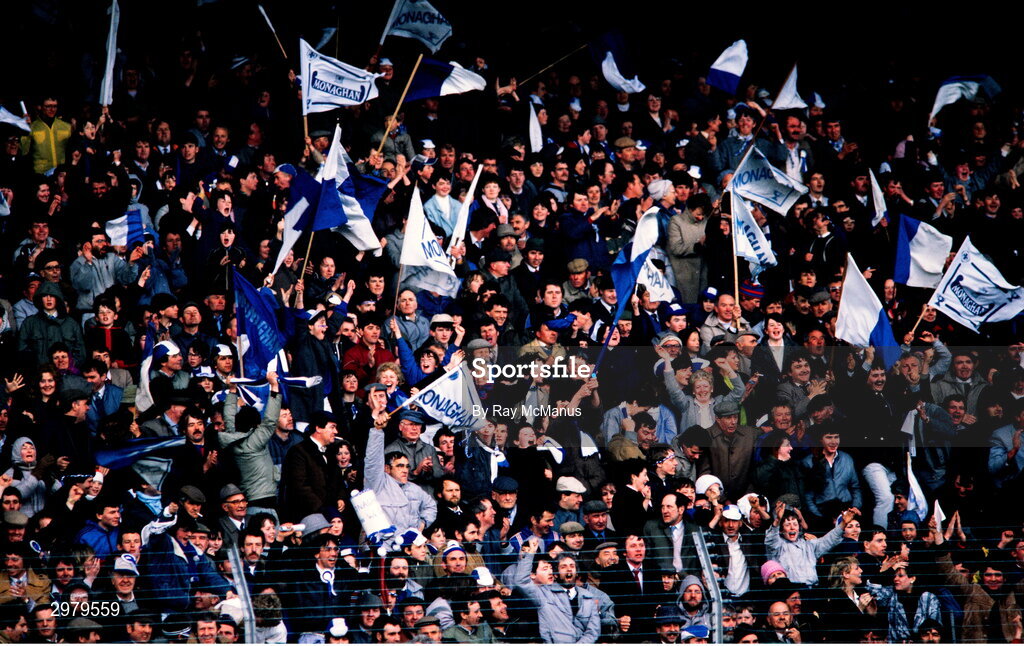 4 May 1986; Monaghan Supporters during the Ford National Football League Division 1 Final match between Laois and Monaghan at Croke Park, Dublin. Photo by Ray McManus/Sportsfile