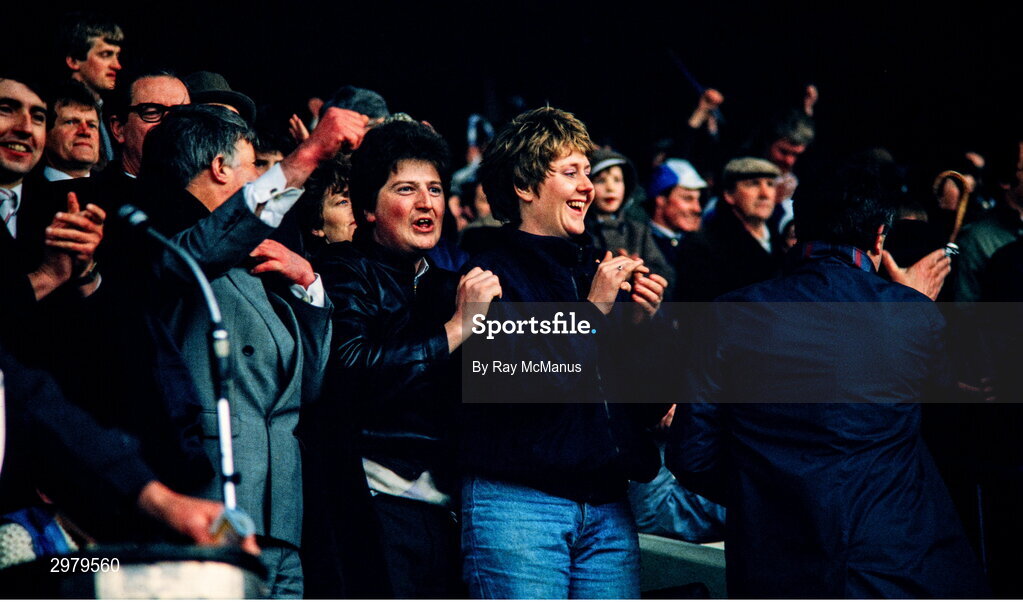 4 May 1986; Supporters during the Ford National Football League Division 1 Final match between Laois and Monaghan at Croke Park, Dublin. Photo by Ray McManus/Sportsfile