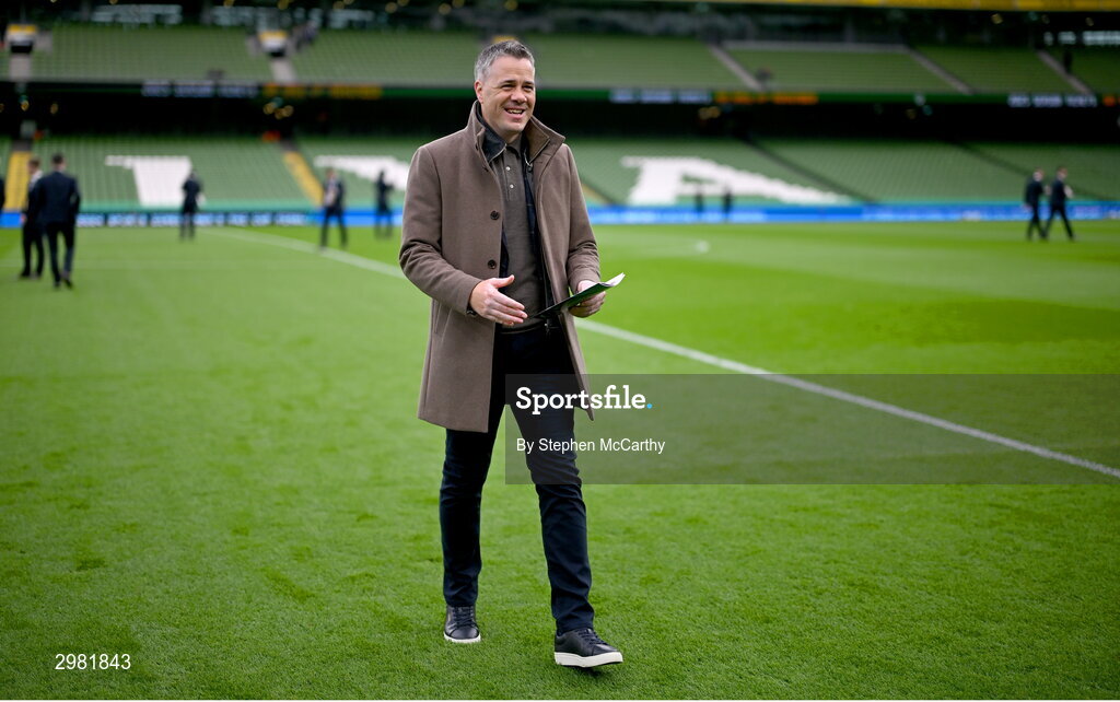 10 November 2024; Former Drogheda United player Graham Gartland walks the pitch before the Sports Direct Men's FAI Cup Final match between Drogheda United and Derry City at the Aviva Stadium in Dublin. Photo by Stephen McCarthy/Sportsfile
