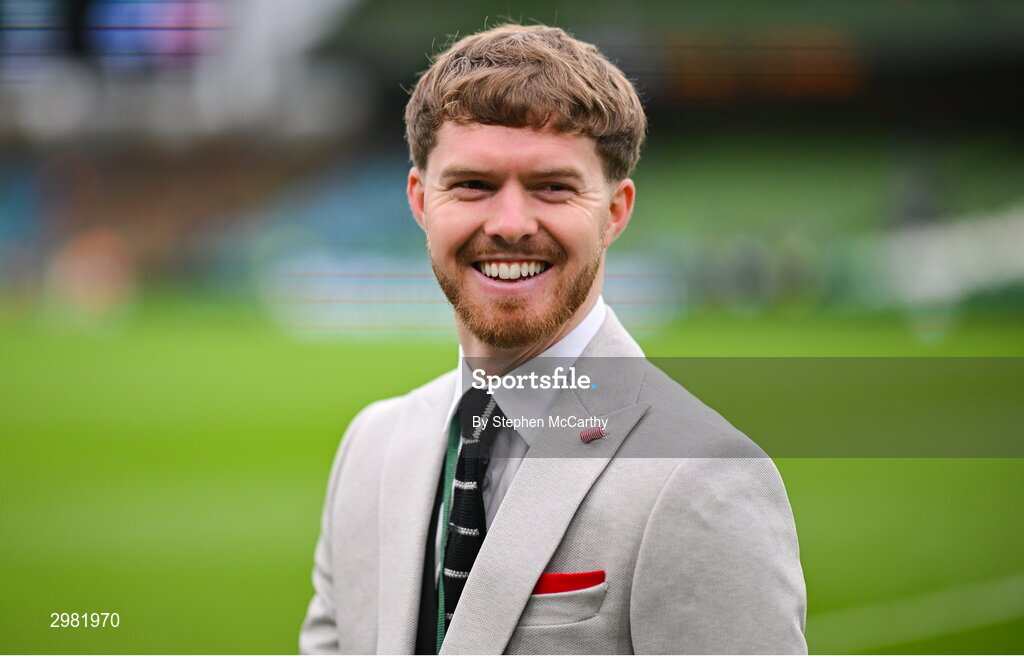 10 November 2024; Jacob Davenport of Derry City walk the pitch before the Sports Direct Men's FAI Cup Final match between Drogheda United and Derry City at the Aviva Stadium in Dublin. Photo by Stephen McCarthy/Sportsfile