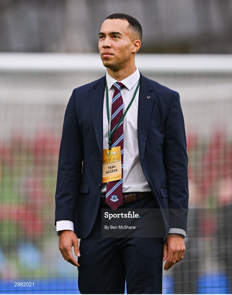 10 November 2024; Douglas James-Taylor walks the pitch before the Sports Direct Men's FAI Cup Final match between Drogheda United and Derry City at the Aviva Stadium in Dublin. Photo by Ben McShane/Sportsfile