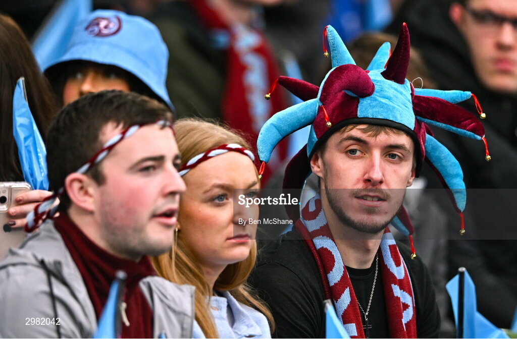10 November 2024; Drogheda United supporters before the Sports Direct Men's FAI Cup Final match between Drogheda United and Derry City at the Aviva Stadium in Dublin. Photo by Ben McShane/Sportsfile