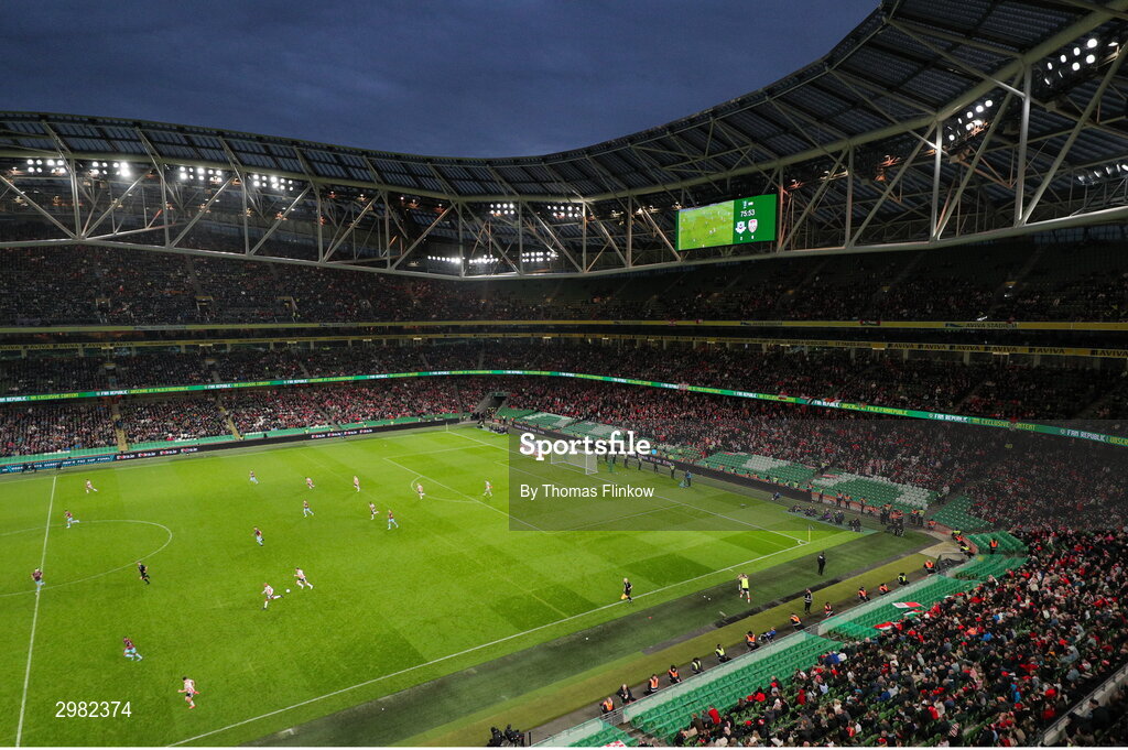 10 November 2024; A general view of action during the Sports Direct Men's FAI Cup Final match between Drogheda United and Derry City at the Aviva Stadium in Dublin. Photo by Thomas Flinkow/Sportsfile