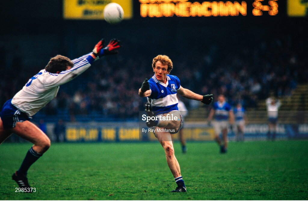 4 May 1986; Liam Irwin of Laois in action during the Ford National Football League Division 1 Final match between Laois and Monaghan at Croke Park, Dublin. Photo by Ray McManus/Sportsfile