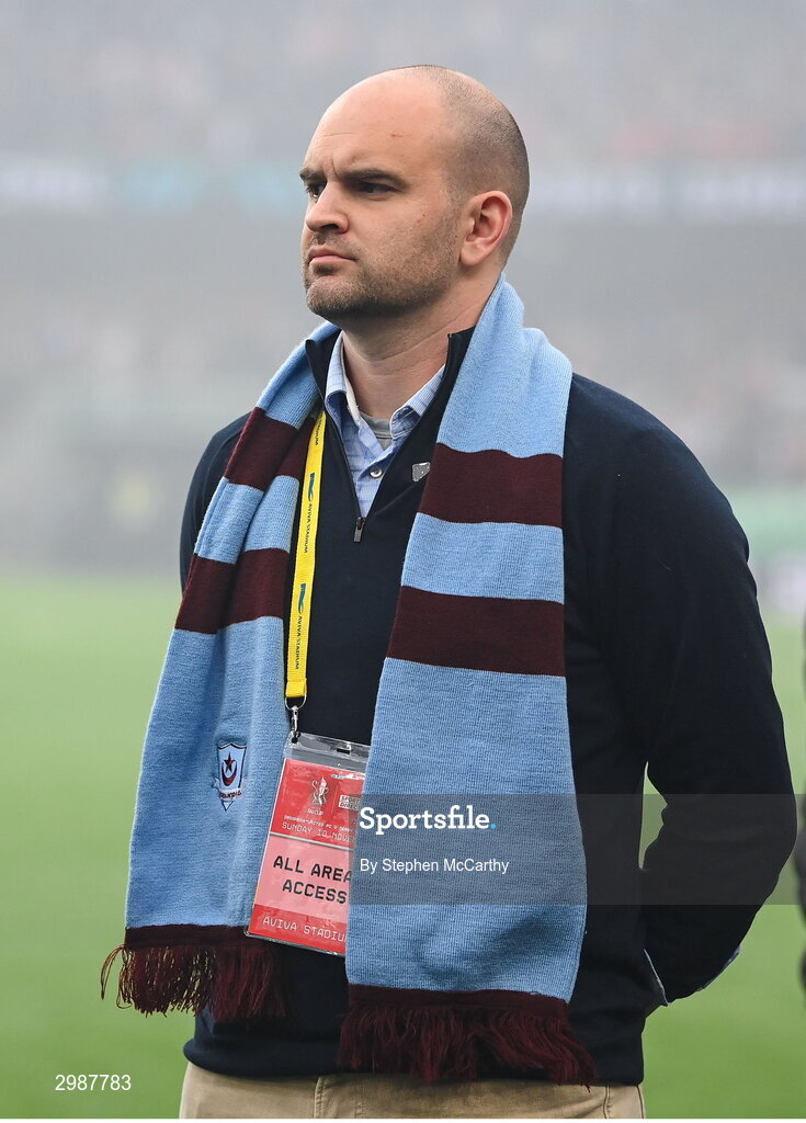 10 November 2024; Drogheda United co-chairman Benjamin Boycott before the Sports Direct Men's FAI Cup Final match between Drogheda United and Derry City at the Aviva Stadium in Dublin. Photo by Stephen McCarthy/Sportsfile