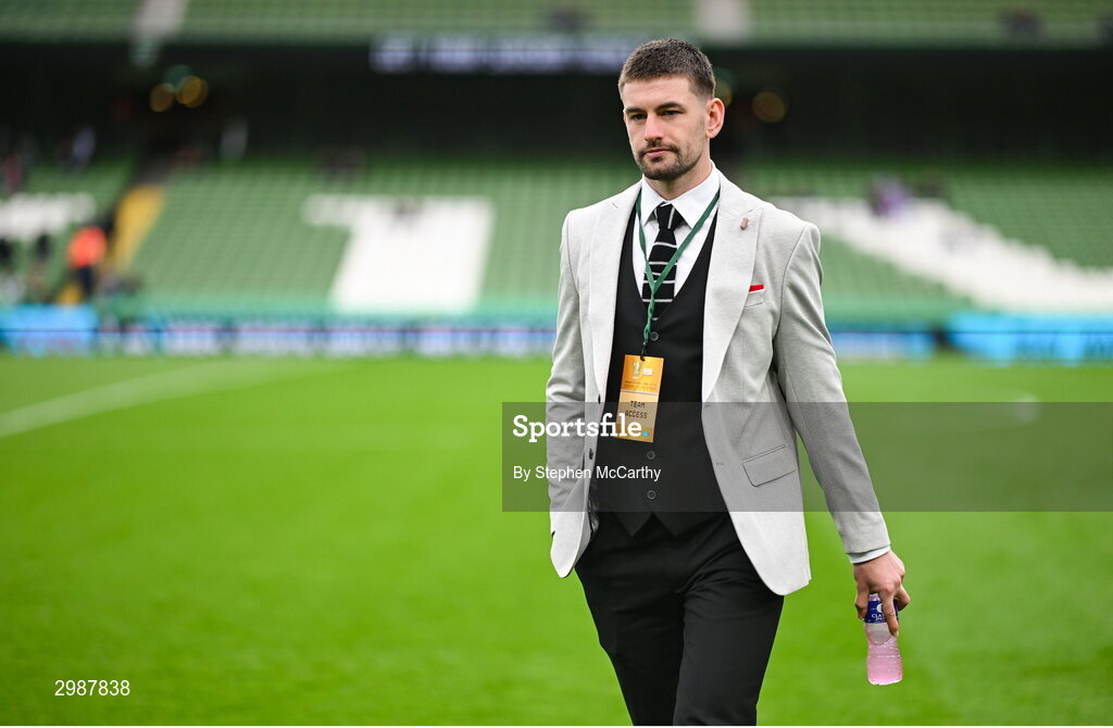 10 November 2024; Derry City goalkeeper Tadhg Ryan before the Sports Direct Men's FAI Cup Final match between Drogheda United and Derry City at the Aviva Stadium in Dublin. Photo by Stephen McCarthy/Sportsfile