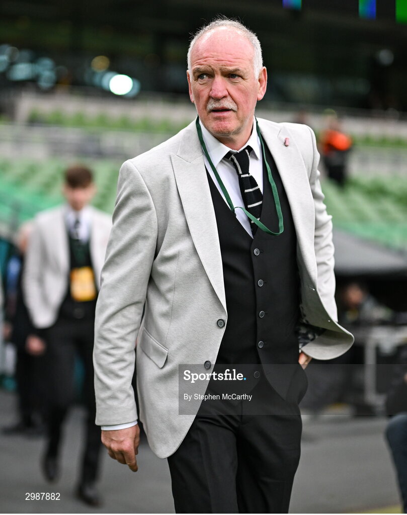 10 November 2024; Derry City kit manager Philip Johnston before the Sports Direct Men's FAI Cup Final match between Drogheda United and Derry City at the Aviva Stadium in Dublin. Photo by Stephen McCarthy/Sportsfile