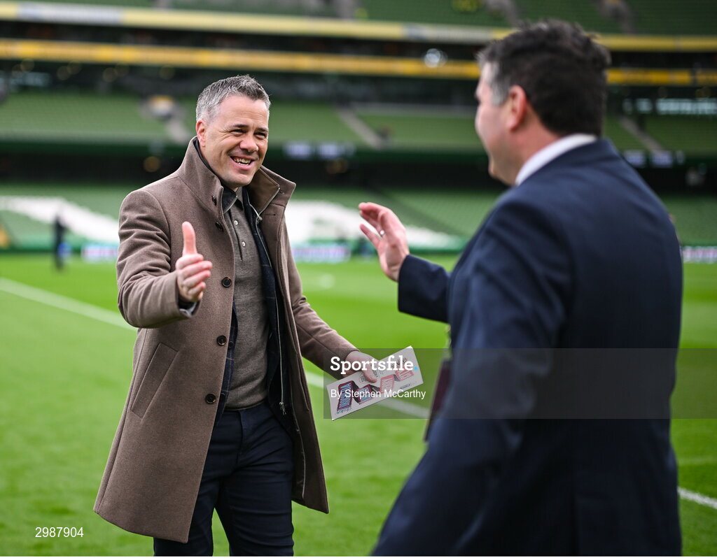 10 November 2024; Former Drogheda United player Graham Gartland before the Sports Direct Men's FAI Cup Final match between Drogheda United and Derry City at the Aviva Stadium in Dublin. Photo by Stephen McCarthy/Sportsfile