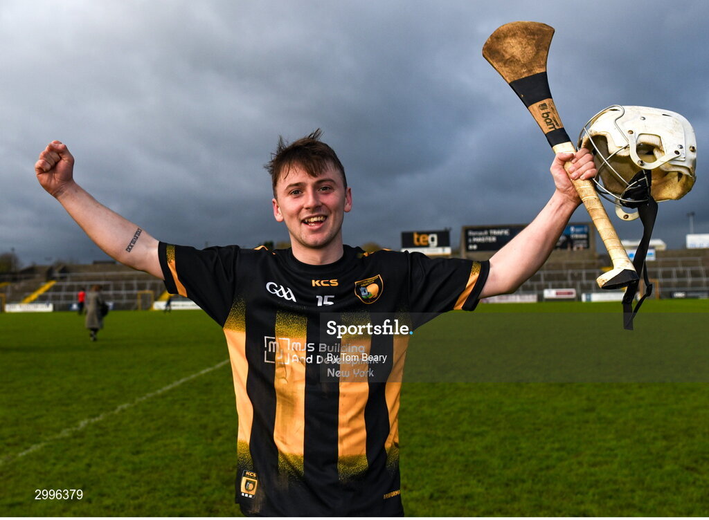 17 November 2024; Jack Gallagher of Castletown Geoghegan after his side's victory in the AIB Leinster GAA Senior Club Hurling Championship quarter-final match between Castletown Geoghegan and Thomastown at TEG Cusack Park in Mullingar, Westmeath. Photo by Tom Beary/Sportsfile