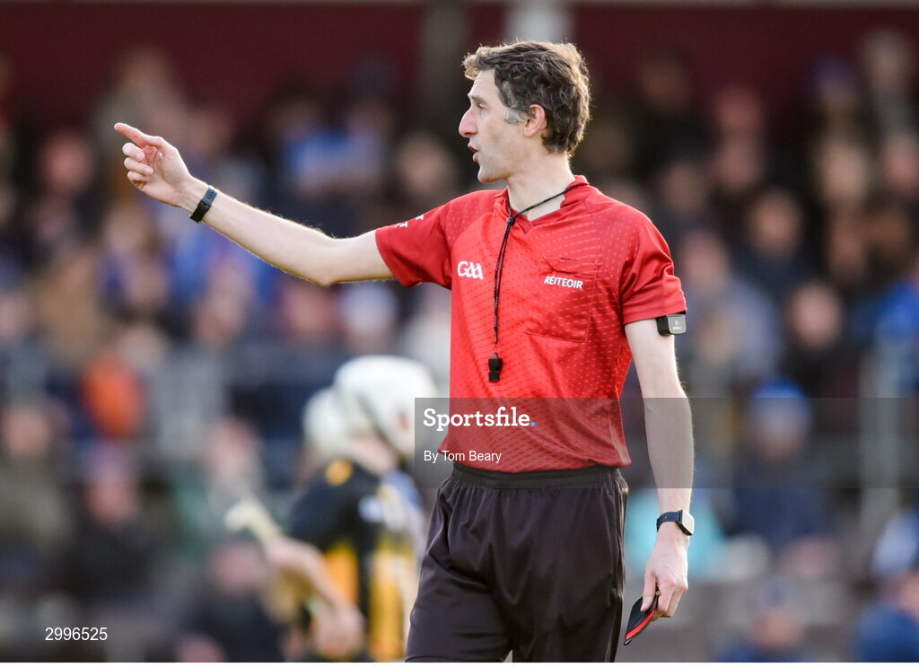 17 November 2024; Referee Conor Daly during the AIB Leinster GAA Senior Club Hurling Championship quarter-final match between Castletown Geoghegan and Thomastown at TEG Cusack Park in Mullingar, Westmeath. Photo by Tom Beary/Sportsfile