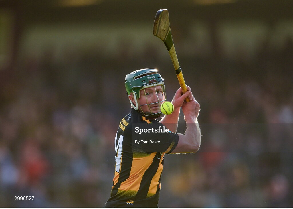 17 November 2024; Niall O'Brien of Castletown Geoghegan scores a point from a free during the AIB Leinster GAA Senior Club Hurling Championship quarter-final match between Castletown Geoghegan and Thomastown at TEG Cusack Park in Mullingar, Westmeath. Photo by Tom Beary/Sportsfile