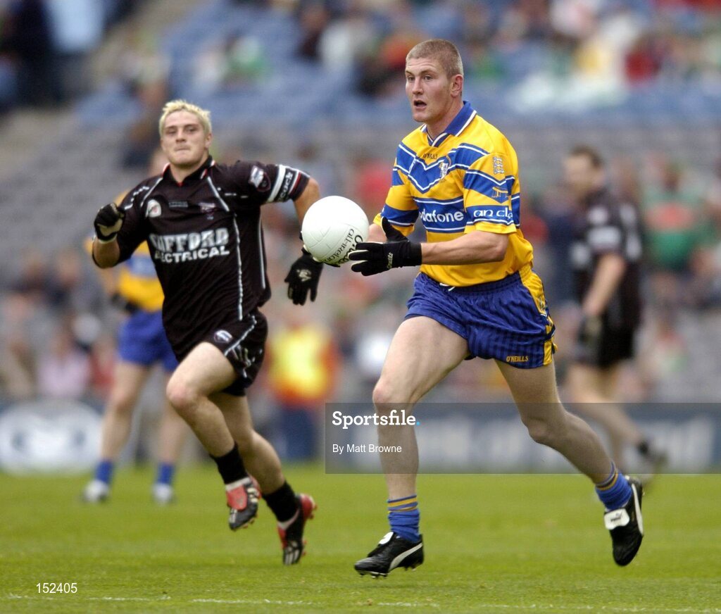 22 August 2004; David Russell, Clare, in action against Brian Curran, Sligo. Tommy Murphy Cup Final, Clare v Sligo, Croke Park, Dublin. Picture credit; Matt Browne / SPORTSFILE