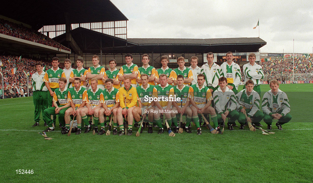 4 September 1994. The Offaly squad prior to the All-Ireland Senior Hurling Championship Final match between Offaly and Limerick at Croke Park in Dublin. Photo by Ray McManus/SPORTSFILE