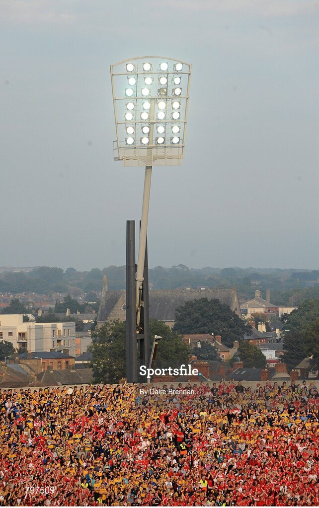 28 September 2013; Supporters on Hill 16 during the game. GAA Hurling All-Ireland Senior Championship Final Replay, Cork v Clare, Croke Park, Dublin. Picture credit: Daire Brennan / SPORTSFILE
